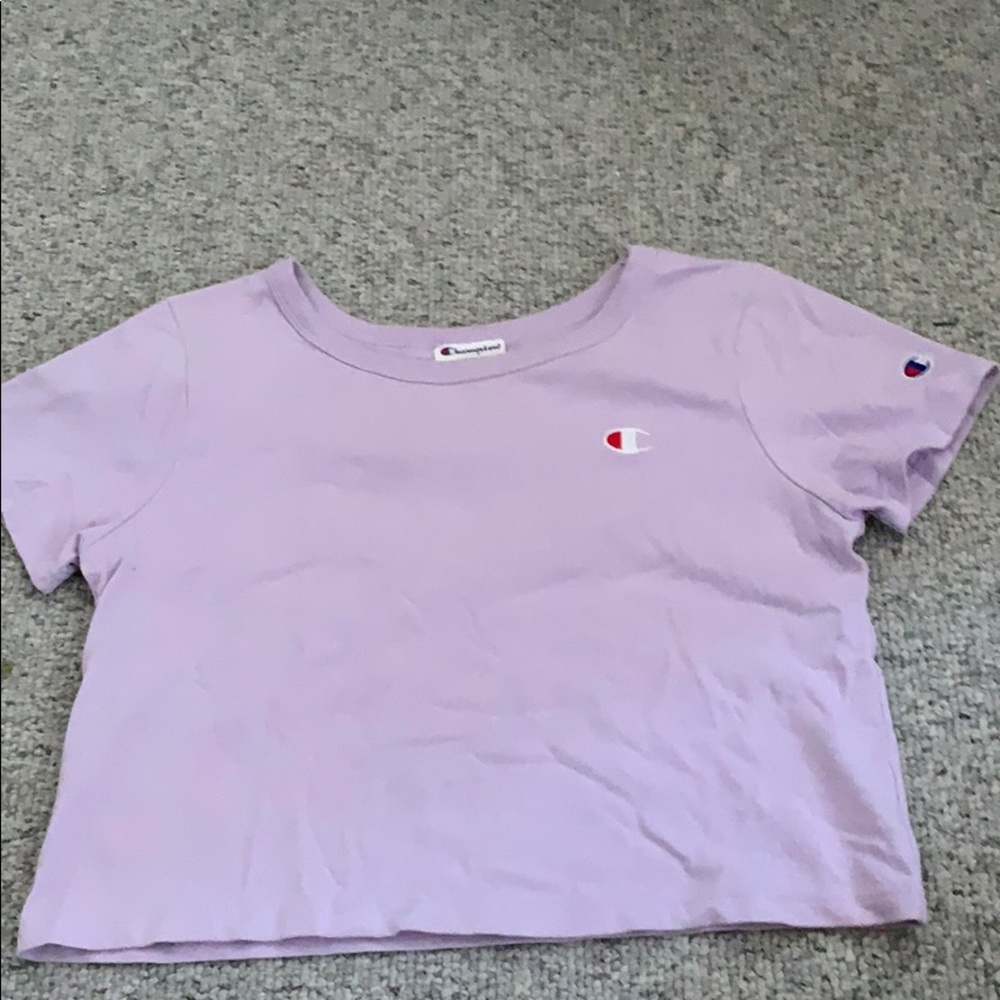 Champion embroidered lavender crop top